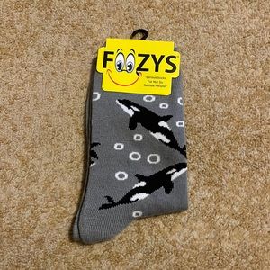 Foozy’s Women’s Collection. Gray, Crew Orca Socks